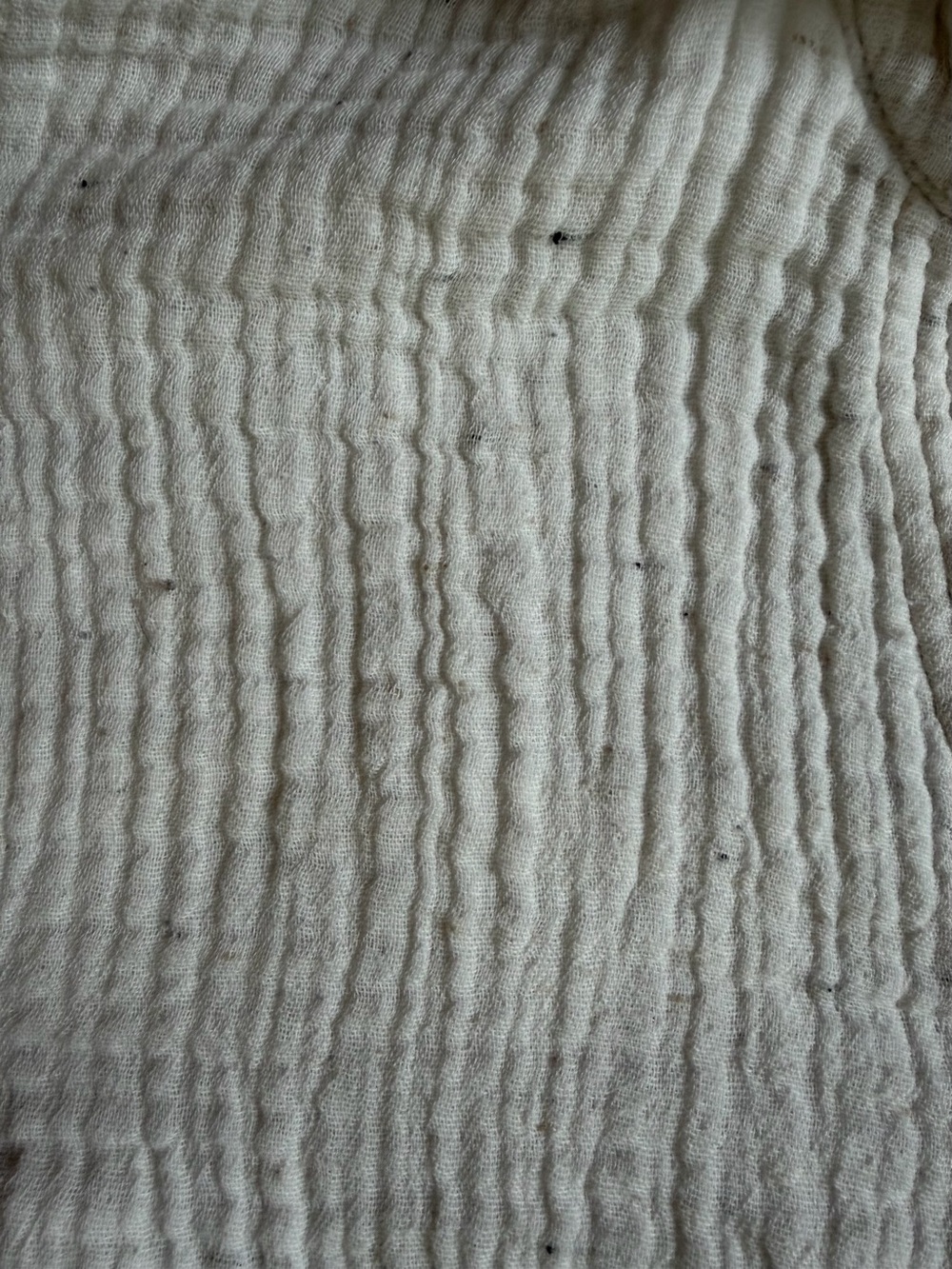 Pure Jill Elementals White Double Gauze V-Neck Crinkle Blouse Boho- L - Picture 9 of 9